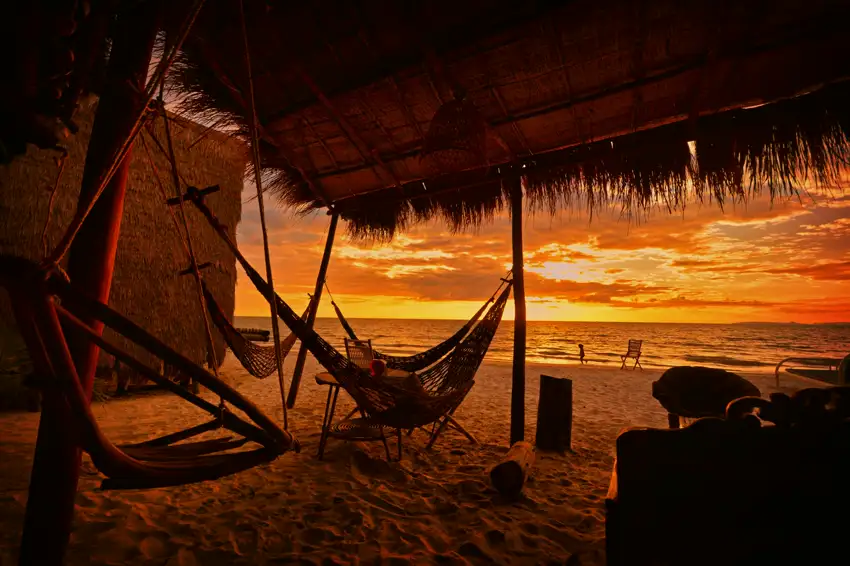 Hamacas al atardecer en Koh Tao